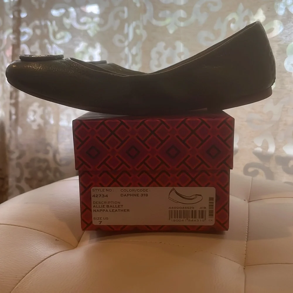 Tory Burch Allie Ballet Nappa Leather Flat - Picture 2 of 7